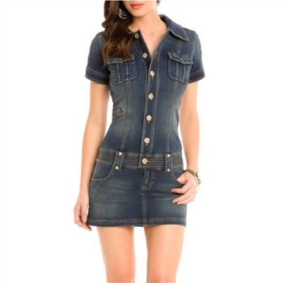 denim guess dress